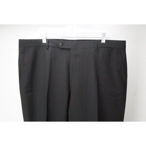 Burberry London Black S100s 100% Wool Mens Pants Trousers Sz 58 EU NEW